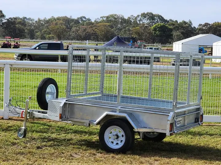 single axle cage utility trailer