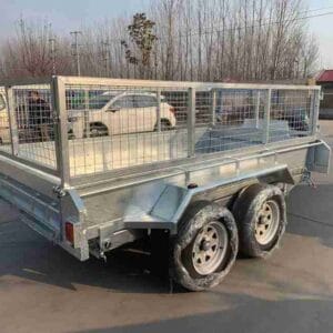 silver utility trailer